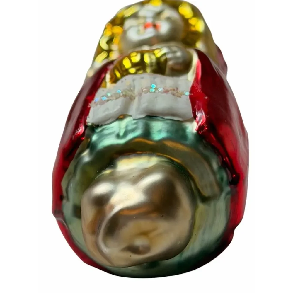 Vintage Little Red Riding Hood GERMANY Inge Blown Glass Christmas Ornament 3697